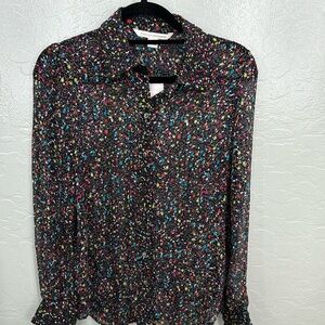 NWT DVF Long Sleeve Button-up Shirt